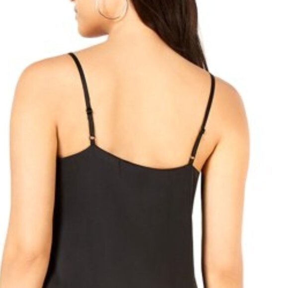Project 28 Women's Lace-Trim Slip Dress in Black. M - Picture 6 of 6